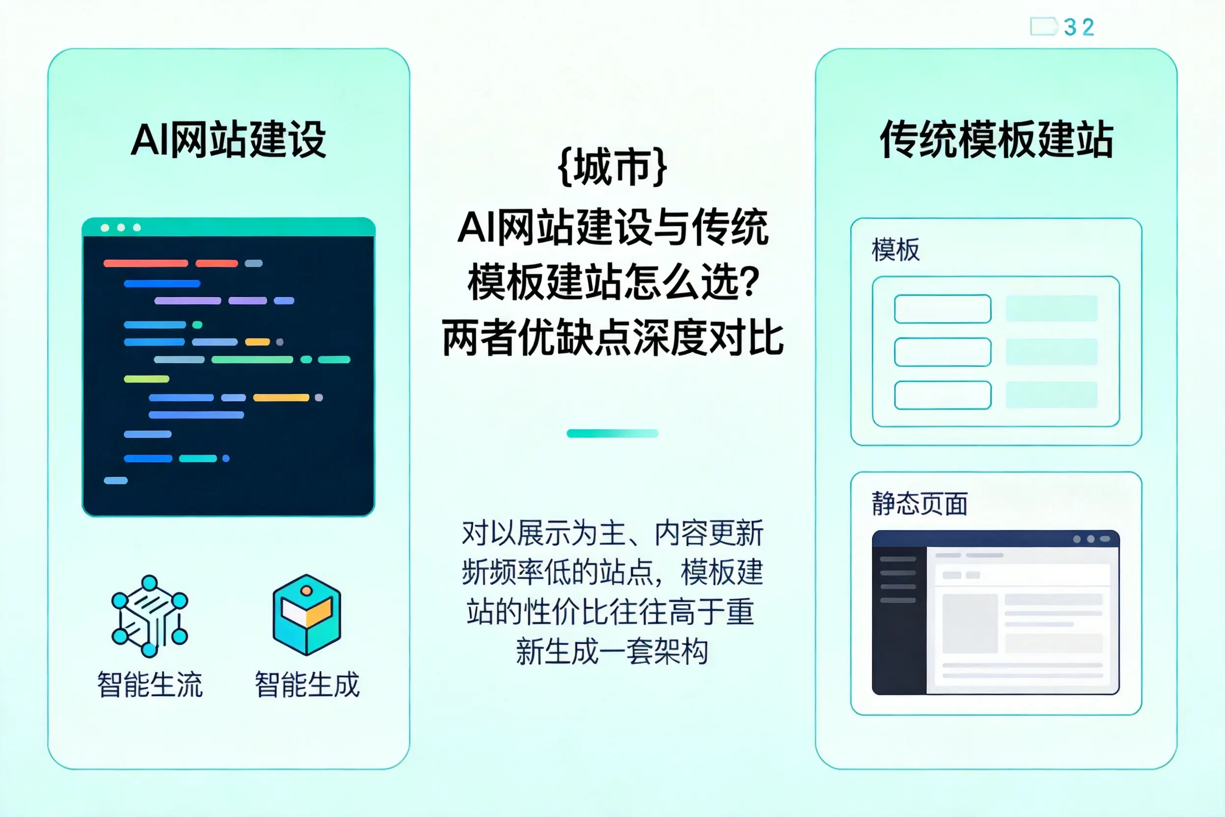 佛山AI网站建设与传统模板建站怎么选？两者优缺点深度对比