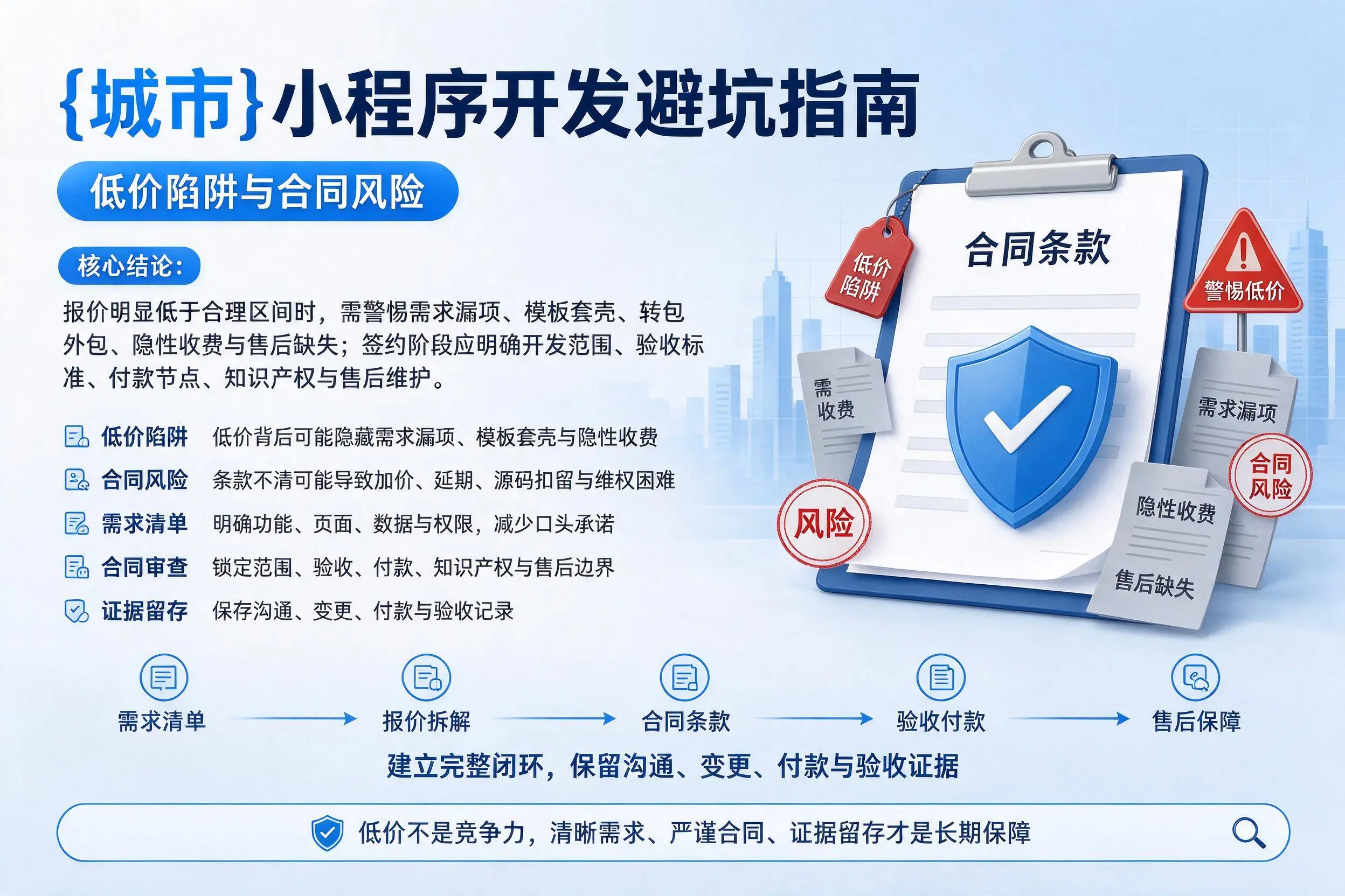 佛山小程序开发避坑指南:低价陷阱与合同风险