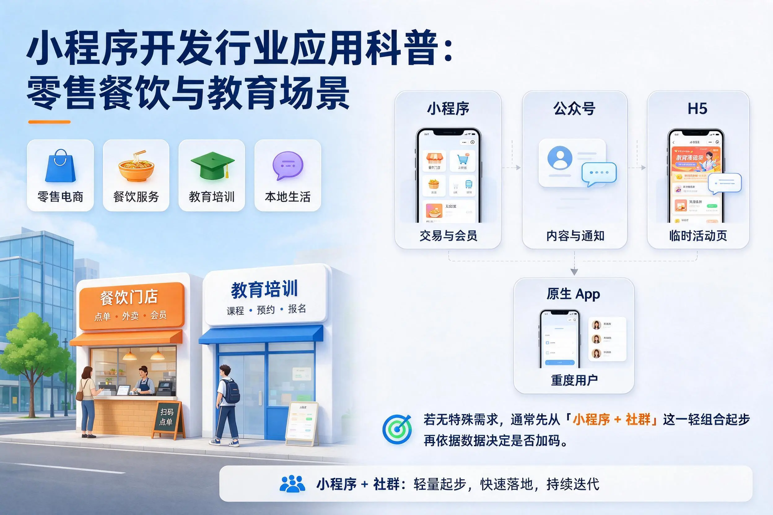 佛山小程序开发行业应用科普：零售餐饮与教育场景