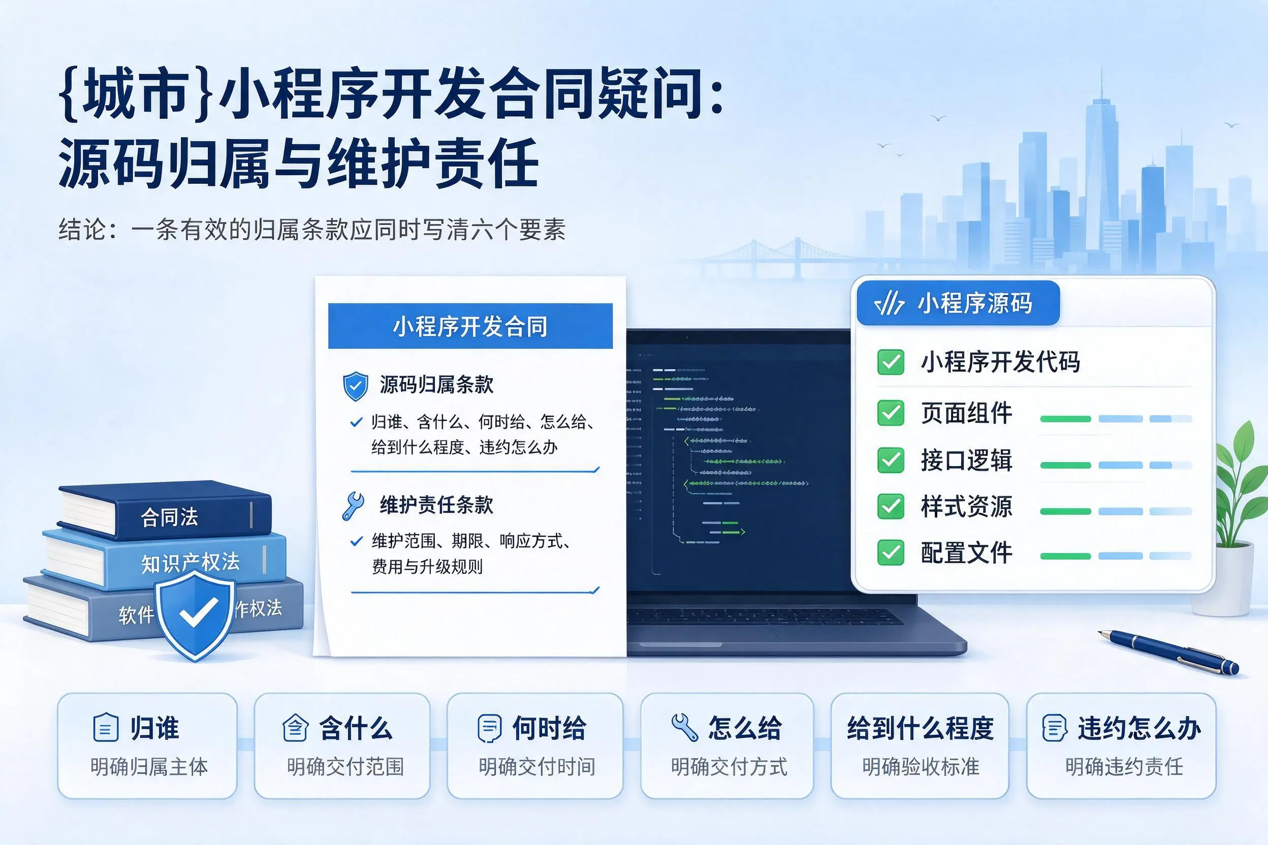 佛山小程序开发合同疑问:源码归属与维护责任