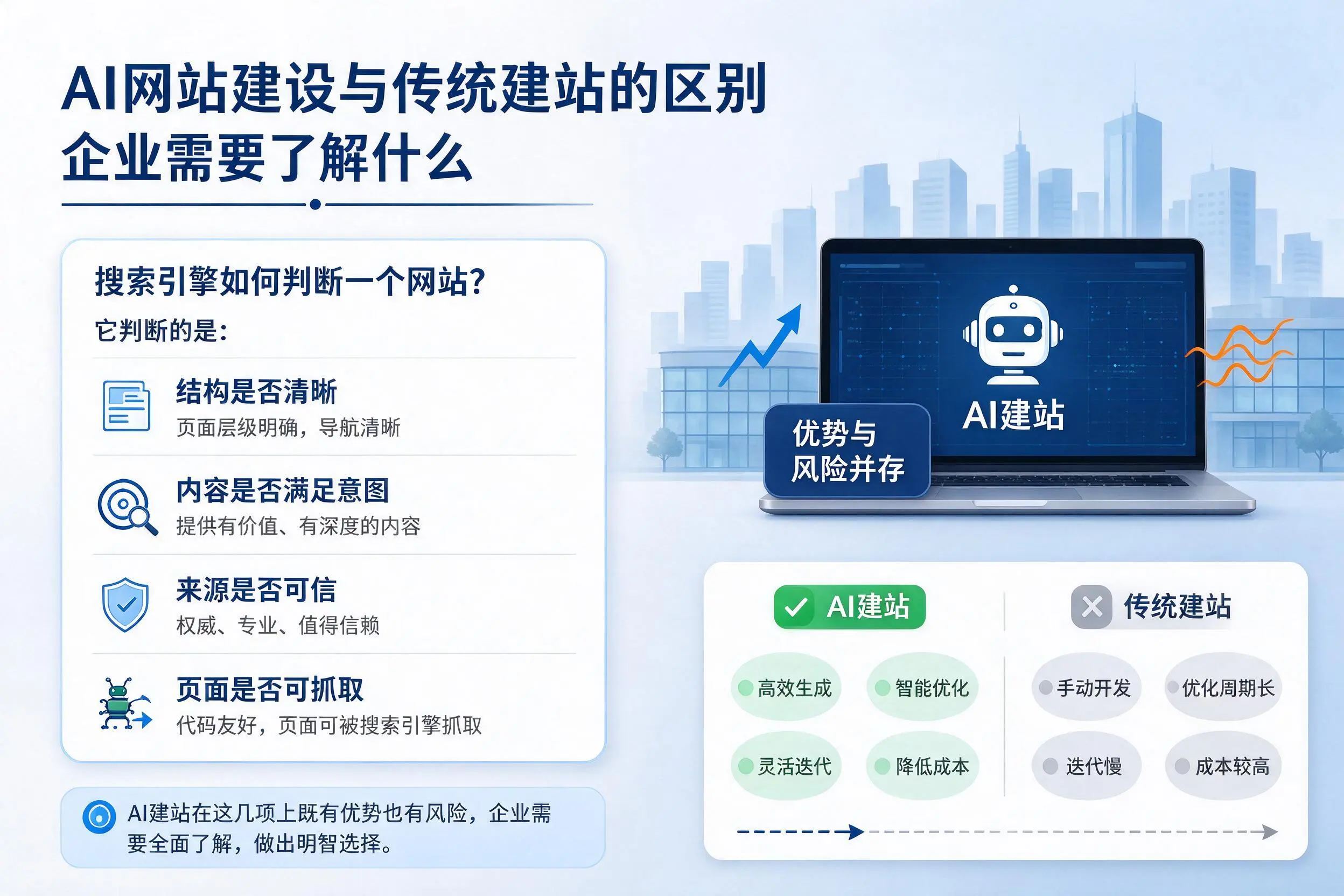 AI网站建设与传统建站的区别，佛山企业需要了解什么