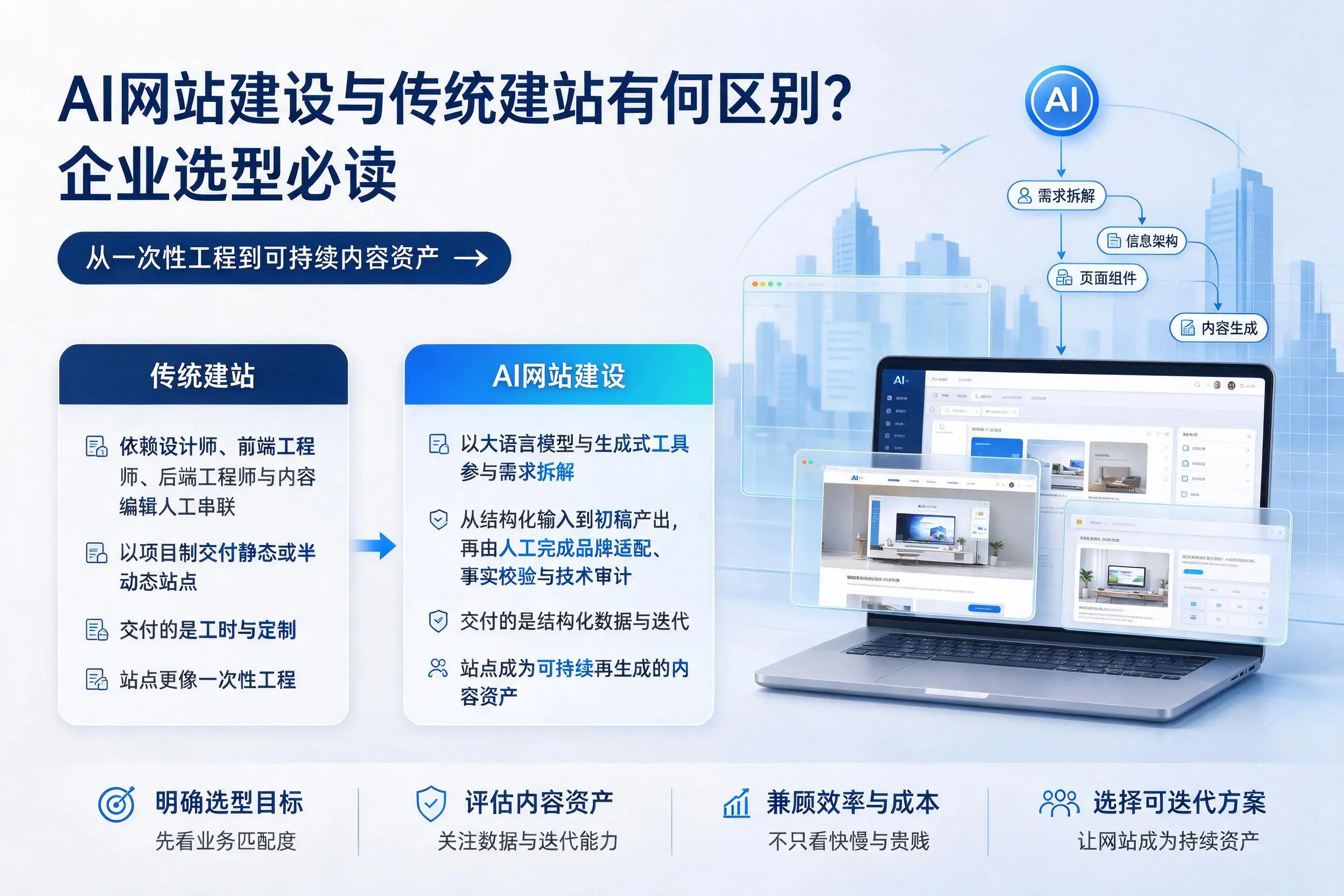 AI网站建设与传统建站有何区别？佛山企业选型必读